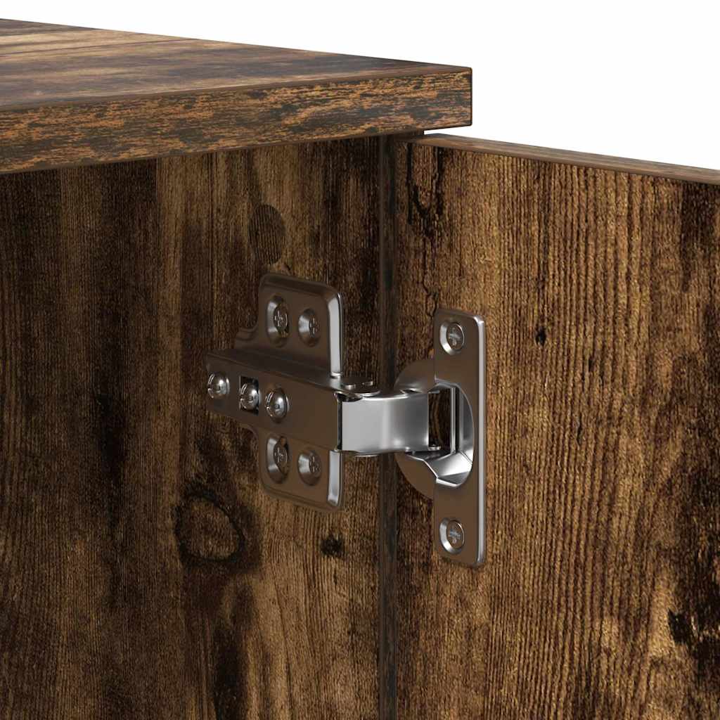 Κρεβάτι με αποθηκευτικό χώρο με αποθήκευση Καπνιστό Δρύς 75 cm