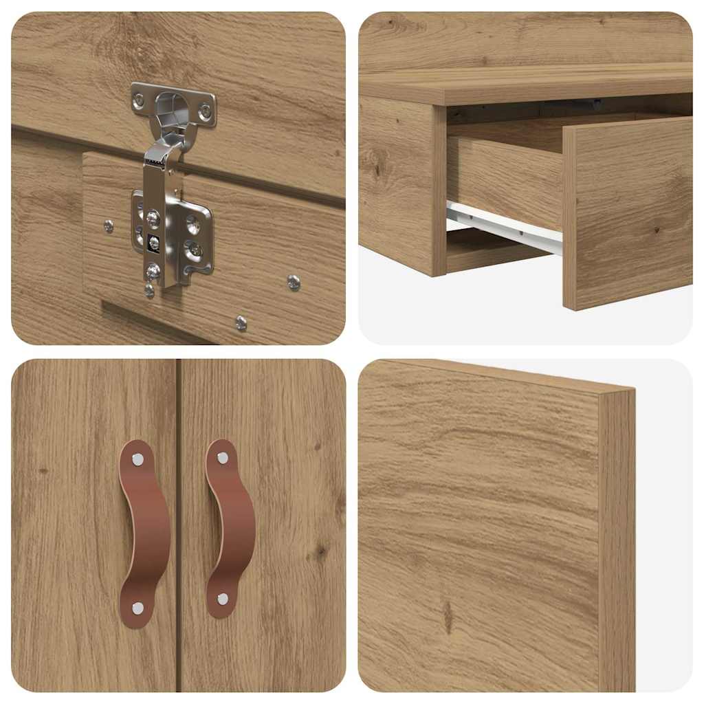 Κρεβάτι με αποθηκευτικό χώρο με συρτάρι Artisan Oak 80 cm - Pakobazaar
