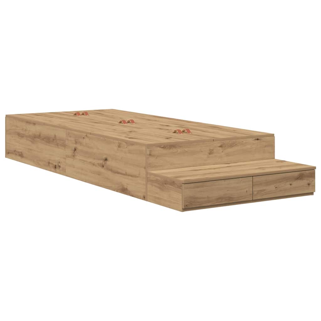 Κρεβάτι με αποθηκευτικό χώρο με συρτάρι Artisan Oak 80 cm - Pakobazaar