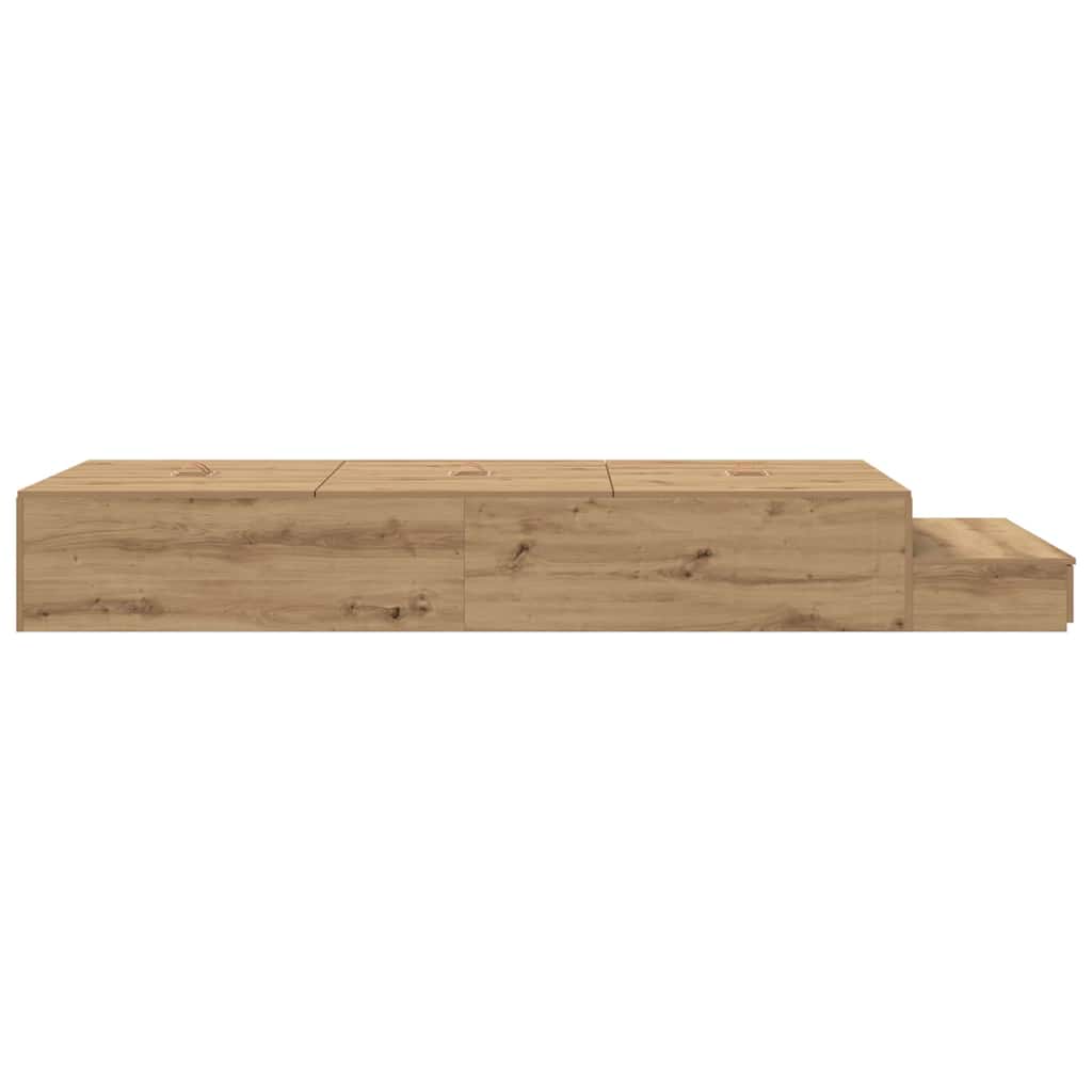 Κρεβάτι με αποθηκευτικό χώρο με συρτάρι Artisan Oak 80 cm - Pakobazaar