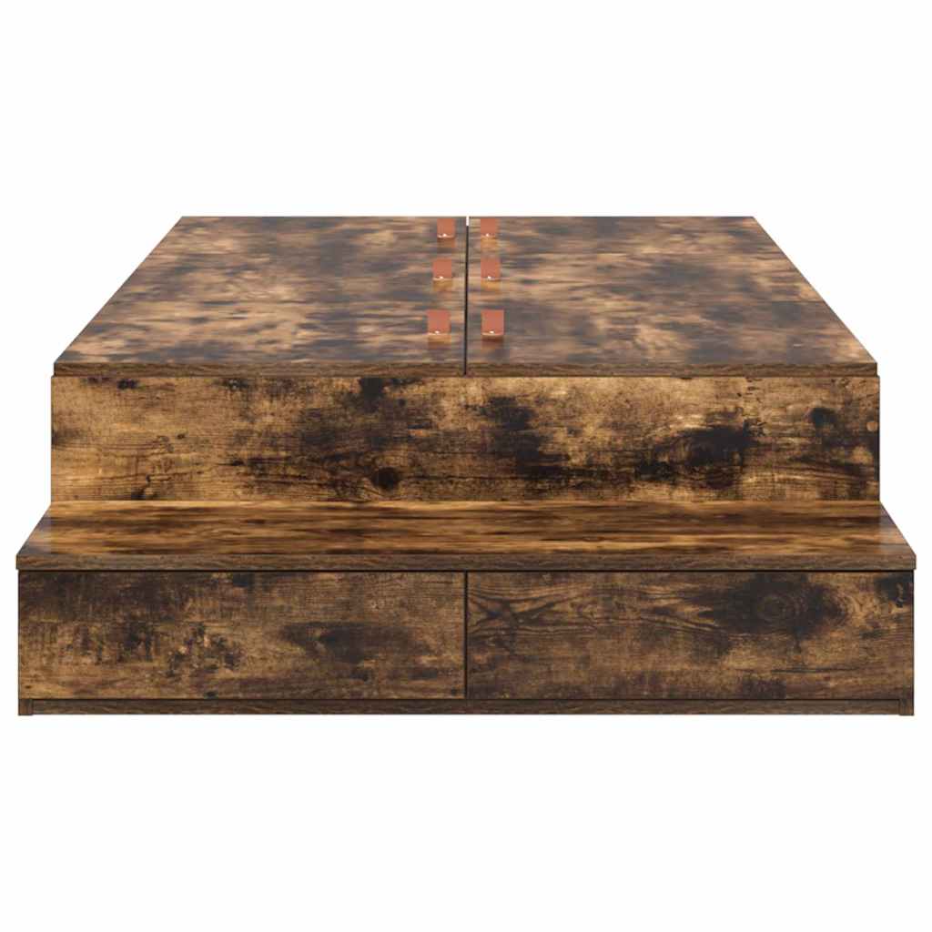 Κρεβάτι με αποθηκευτικό χώρο με συρτάρι Καπνιστό Δρύς 90 cm - Pakobazaar