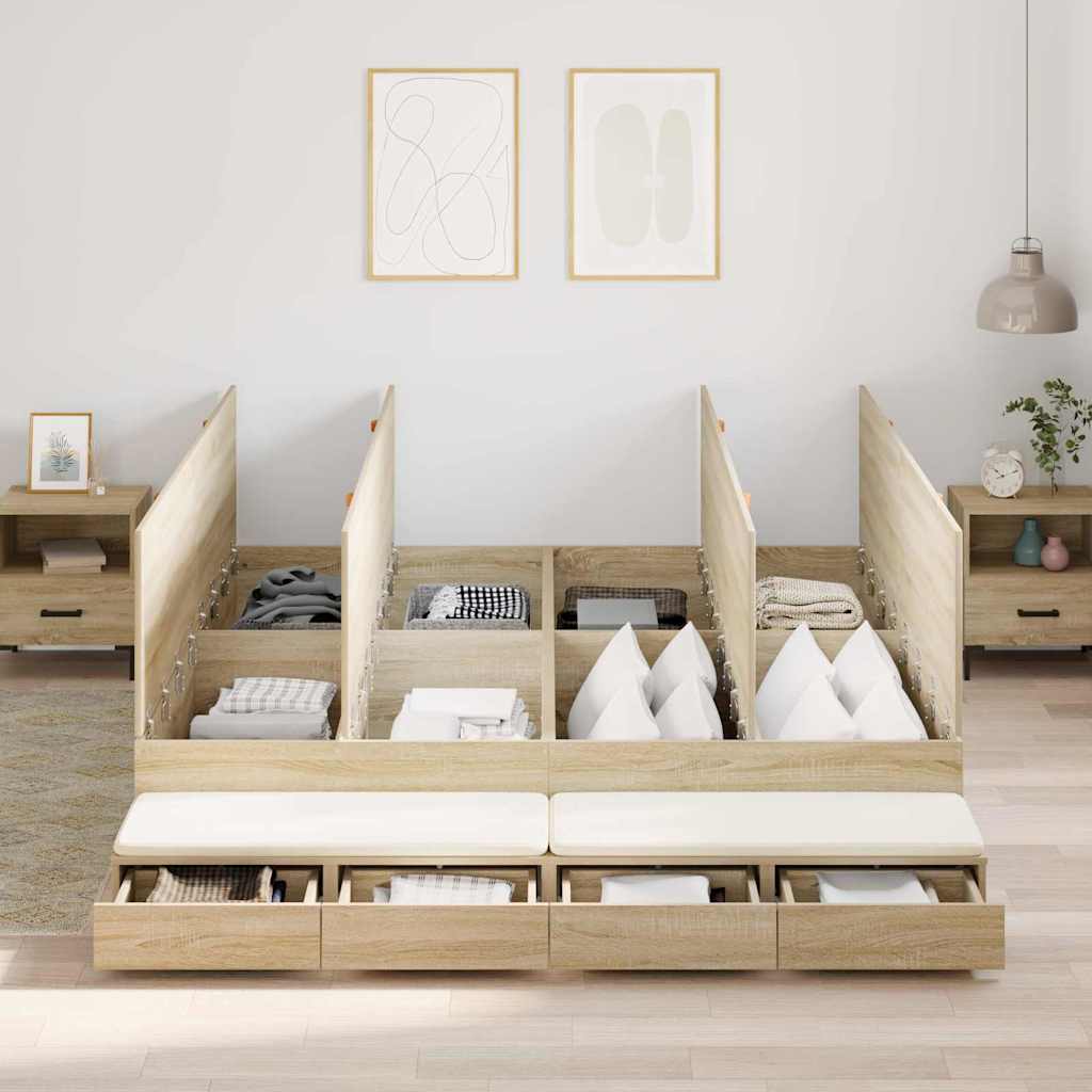 Κρεβάτι με αποθηκευτικό χώρο με συρτάρι Δρύς Sonoma 200 cm