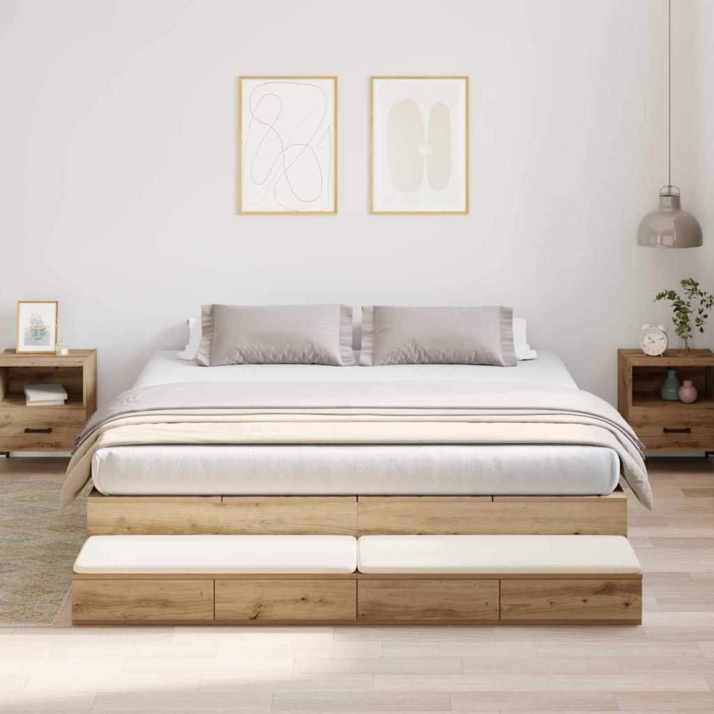 Κρεβάτι με αποθηκευτικό χώρο με συρτάρι Artisan Oak 200 cm - Pakobazaar