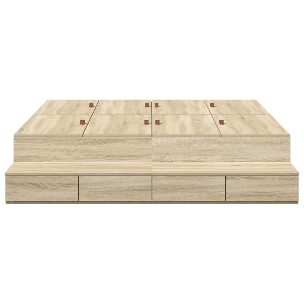 Κρεβάτι με αποθηκευτικό χώρο με συρτάρι Δρύς Sonoma 160 cm