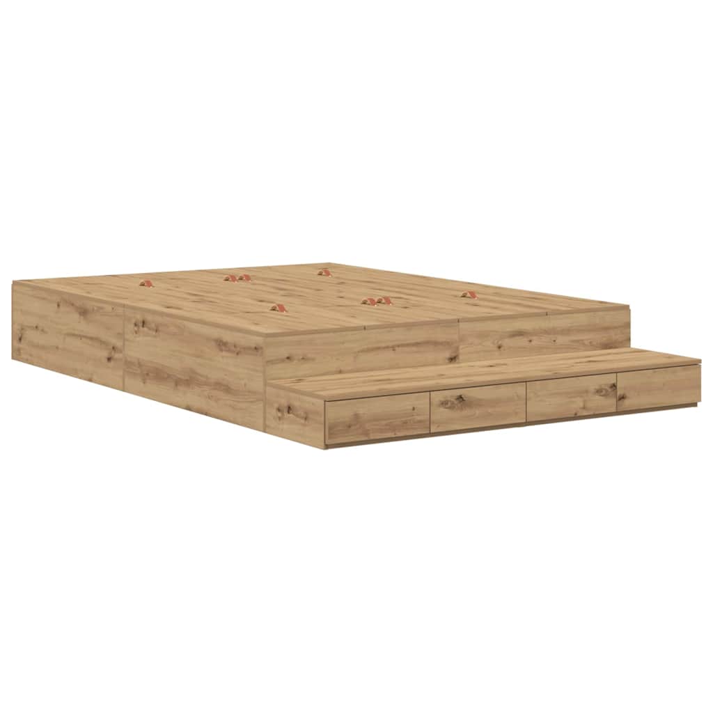 Κρεβάτι με αποθηκευτικό χώρο με συρτάρι Artisan Oak 160 cm
