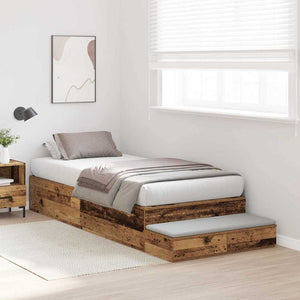 Κρεβάτι με αποθηκευτικό χώρο με συρτάρι Παλιό Ξύλο 75 cm - Pakobazaar