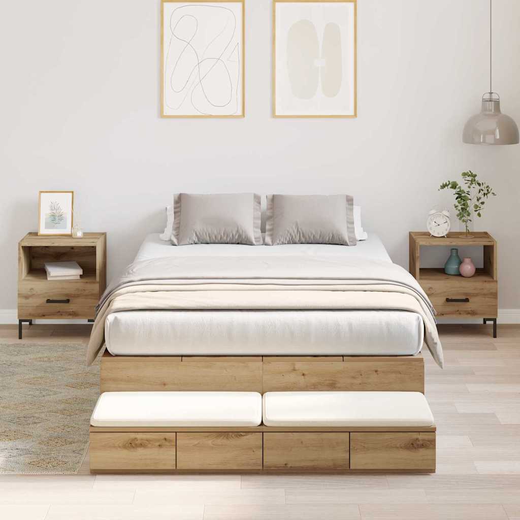 Κρεβάτι με αποθηκευτικό χώρο με συρτάρι Artisan Oak 120 cm