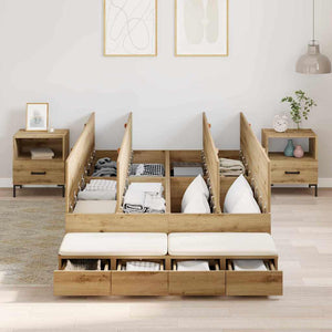 Κρεβάτι με αποθηκευτικό χώρο με συρτάρι Artisan Oak 120 cm - Pakobazaar