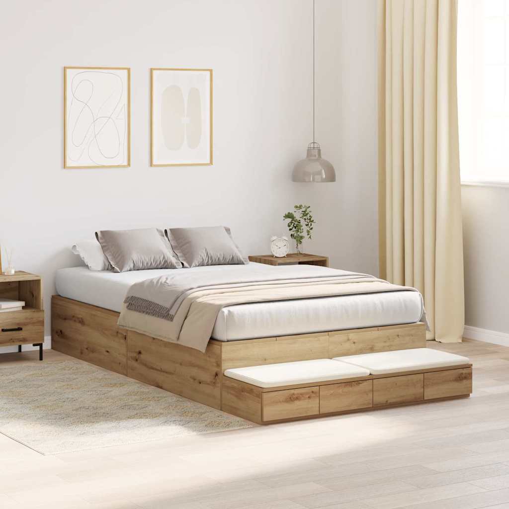 Κρεβάτι με αποθηκευτικό χώρο με συρτάρι Artisan Oak 120 cm