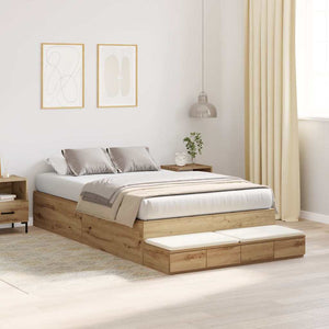 Κρεβάτι με αποθηκευτικό χώρο με συρτάρι Artisan Oak 120 cm - Pakobazaar