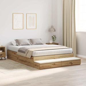 Κρεβάτι με αποθηκευτικό χώρο με συρτάρι Artisan Oak 140 cm - Pakobazaar