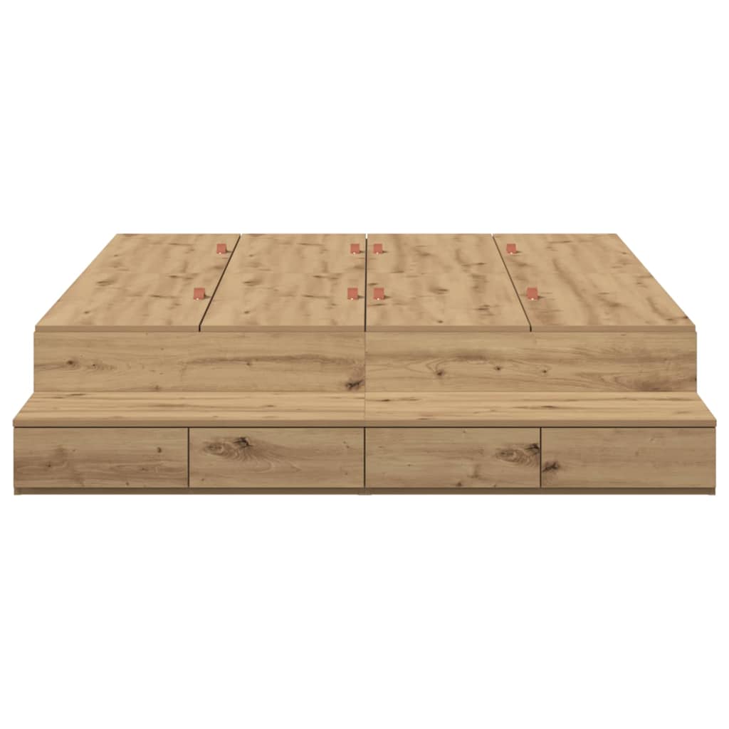Κρεβάτι με αποθηκευτικό χώρο με συρτάρι Artisan Oak 140 cm - Pakobazaar