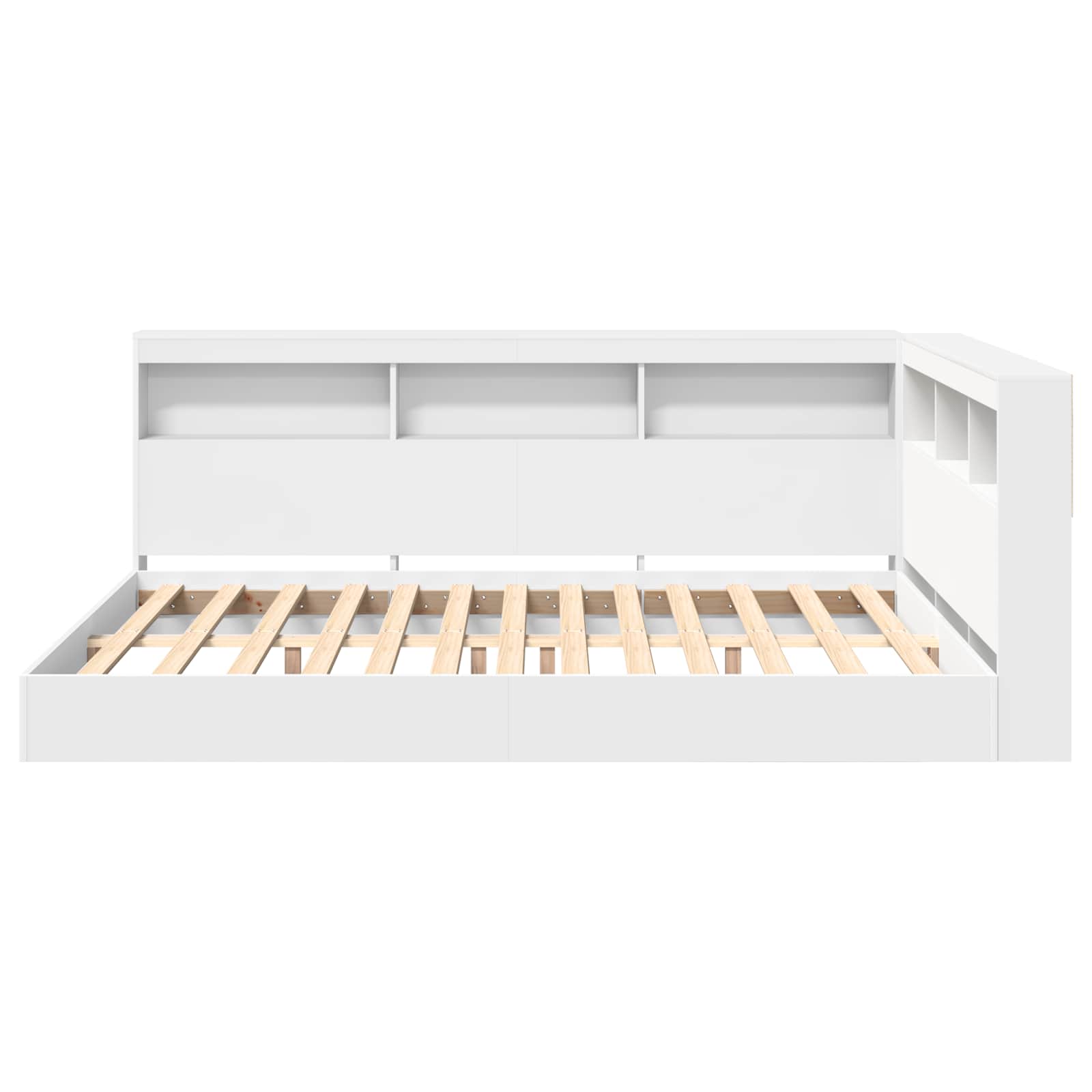 Κρεβάτι Βιβλιοθήκης Λευκό 140 x 200 cm Επεξεργασμένο ξύλο