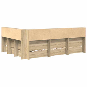 Κρεβάτι Βιβλιοθήκης Sonoma Δρυς 160 x 200 cm Επεξεργασμένο ξύλο - Pakobazaar