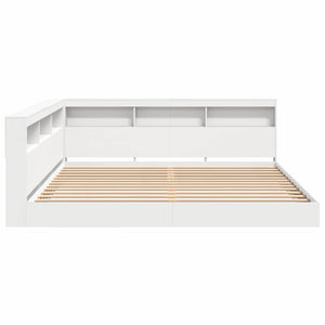 Κρεβάτι Βιβλιοθήκης Λευκό 180 x 200 cm Επεξεργασμένο ξύλο - Pakobazaar