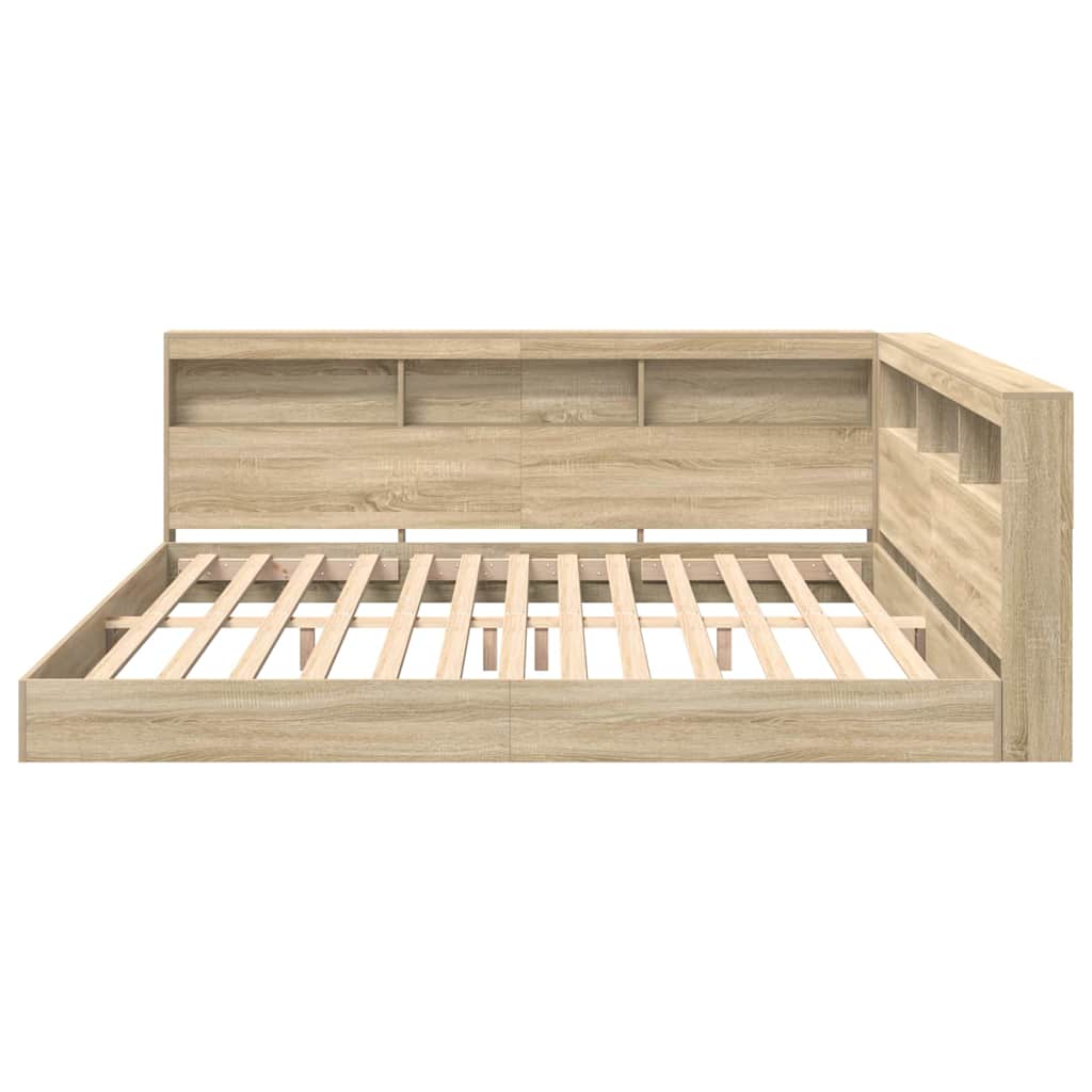 Κρεβάτι Βιβλιοθήκης Sonoma Δρυς 180 x 200 cm Επεξεργασμένο ξύλο - Pakobazaar