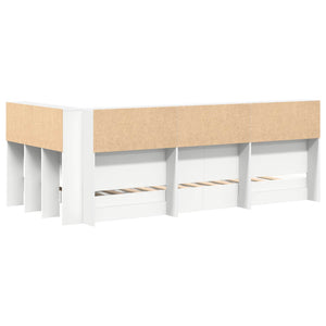 Κρεβάτι Βιβλιοθήκης Λευκό 75 x 190 cm Επεξεργασμένο Ξύλο - Pakobazaar