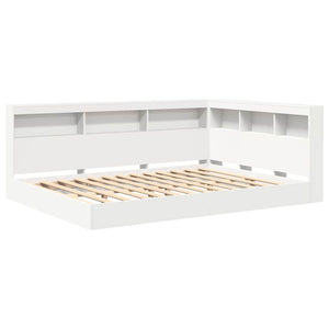 Κρεβάτι Βιβλιοθήκης Λευκό 135 x 190 cm Επεξεργασμένο ξύλο - Pakobazaar
