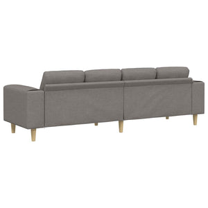 Καναπές σαλονιού Taupe 250 x 77 x 76 εκ. Πολυεστέρας