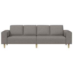 Καναπές σαλονιού Taupe 250 x 77 x 76 εκ. Πολυεστέρας