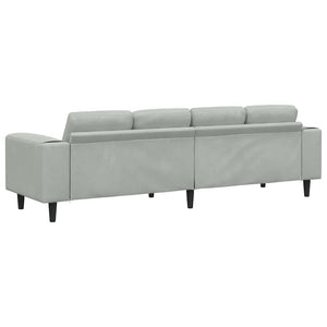 Καναπές σαλονιού Ανοιχτό γκρι 250 x 77 x 76 εκ. - Pakobazaar