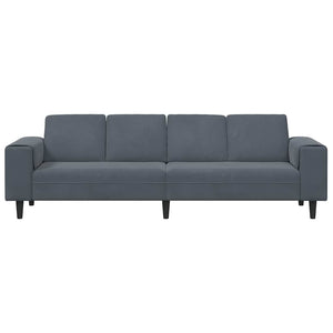 Καναπές σαλονιού Σκούρο Γκρι 250 x 77 x 76 εκ.