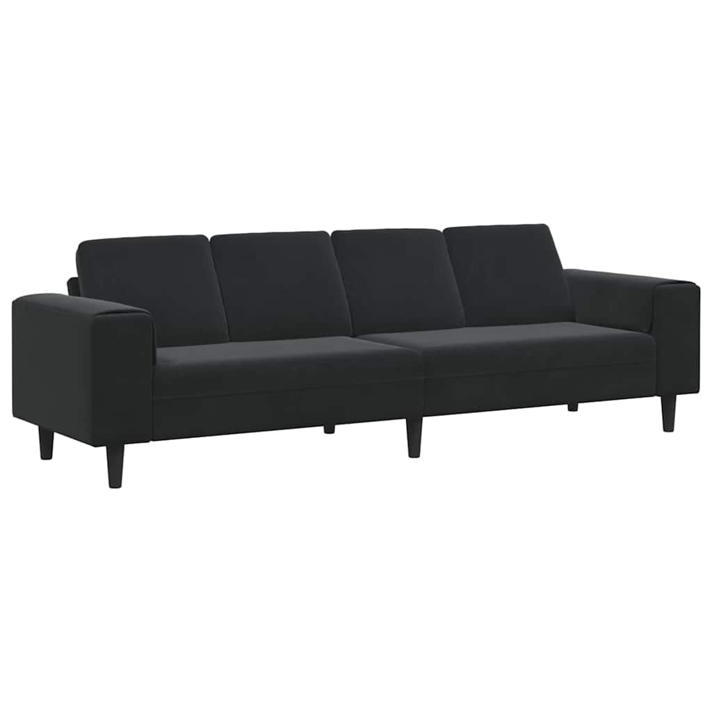 Καναπές σαλονιού Μαύρο 250 x 77 x 76 εκ. - Pakobazaar