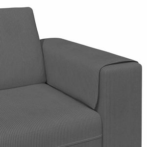 Καναπές Σκούρο Γκρι 250 x 77 x 76 εκ. Υφασμάτινο Κορντουρά