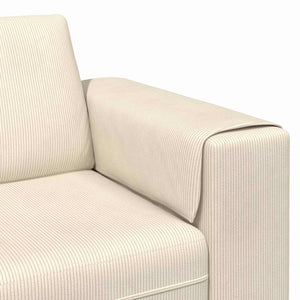 Καναπές Κρεμ 250 x 77 x 76 εκ. Υφασμάτινο Κορντουρά - Pakobazaar