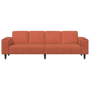 Καναπές Κόκκινο Πορτοκαλί 250 x 77 x 76 εκ. - Pakobazaar