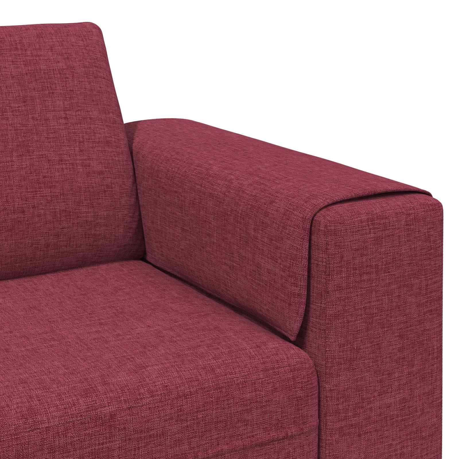 Καναπές σαλονιού 3 pcs Κόκκινο 250 x 188 x 76 εκ. Πολυεστέρας