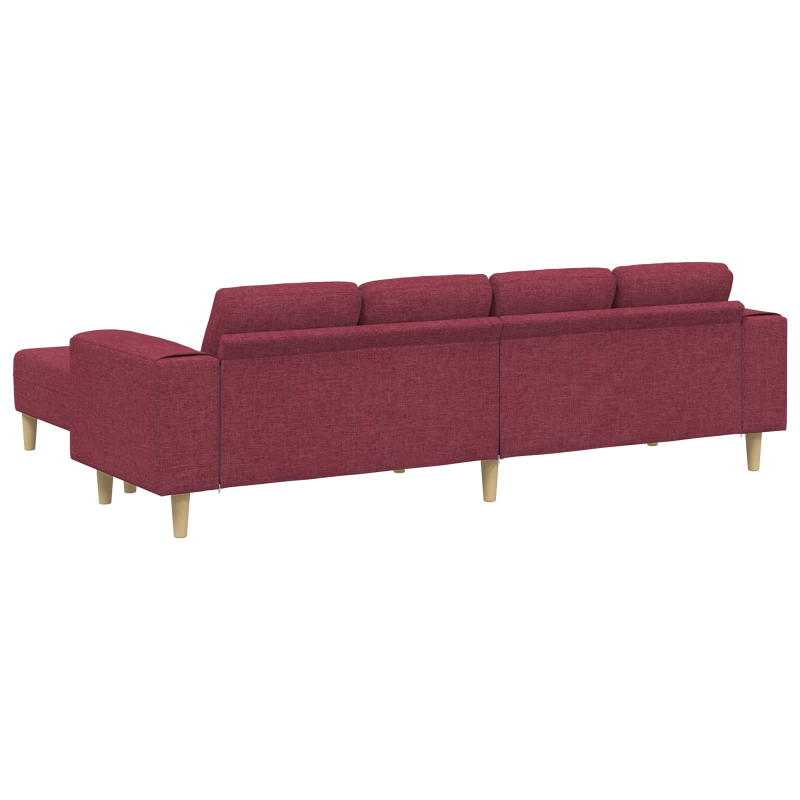 Καναπές σαλονιού 3 pcs Κόκκινο 250 x 188 x 76 εκ. Πολυεστέρας