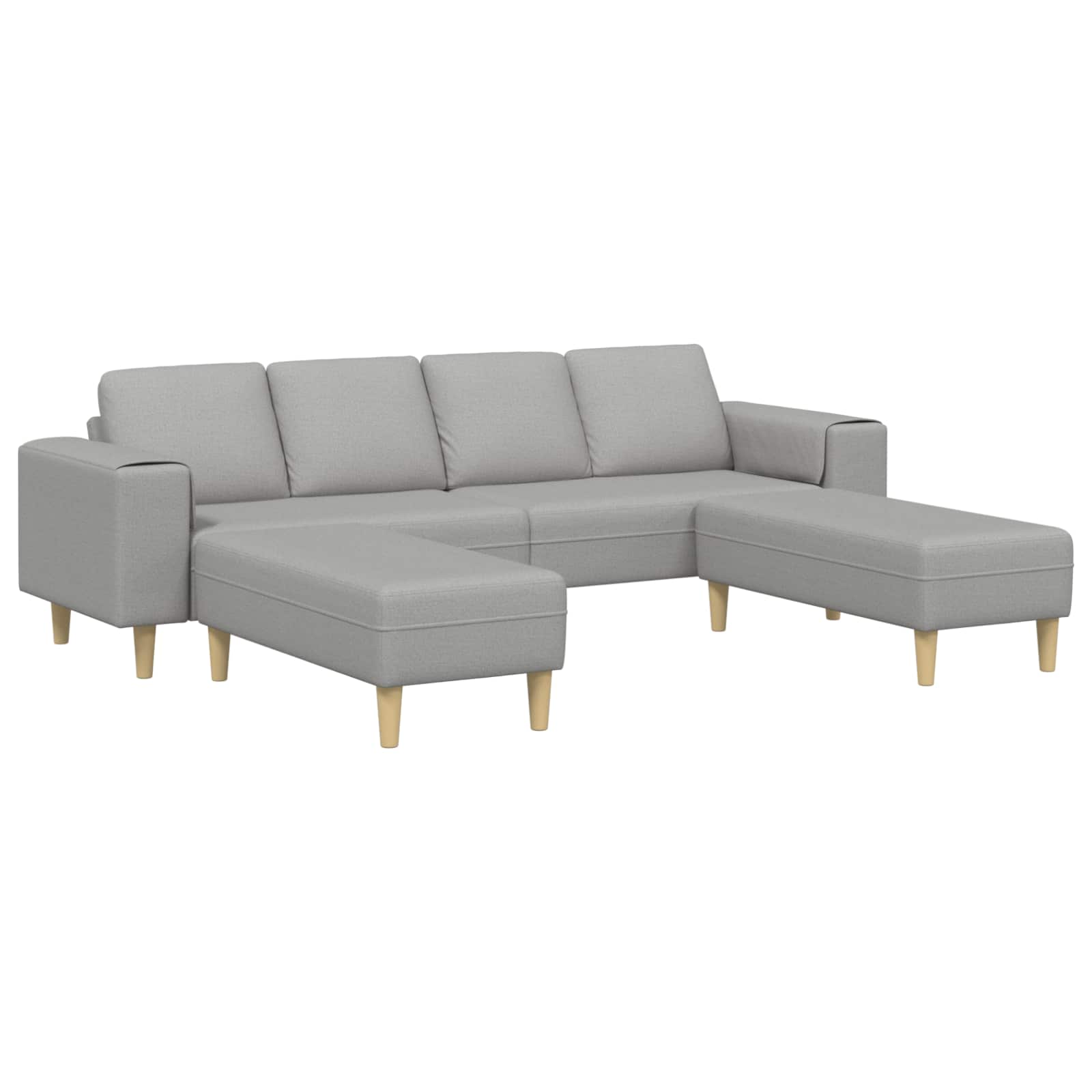 Καναπές σαλονιού 3 pcs Σκίουρος Γκρί 250 x 188 x 76 εκ.