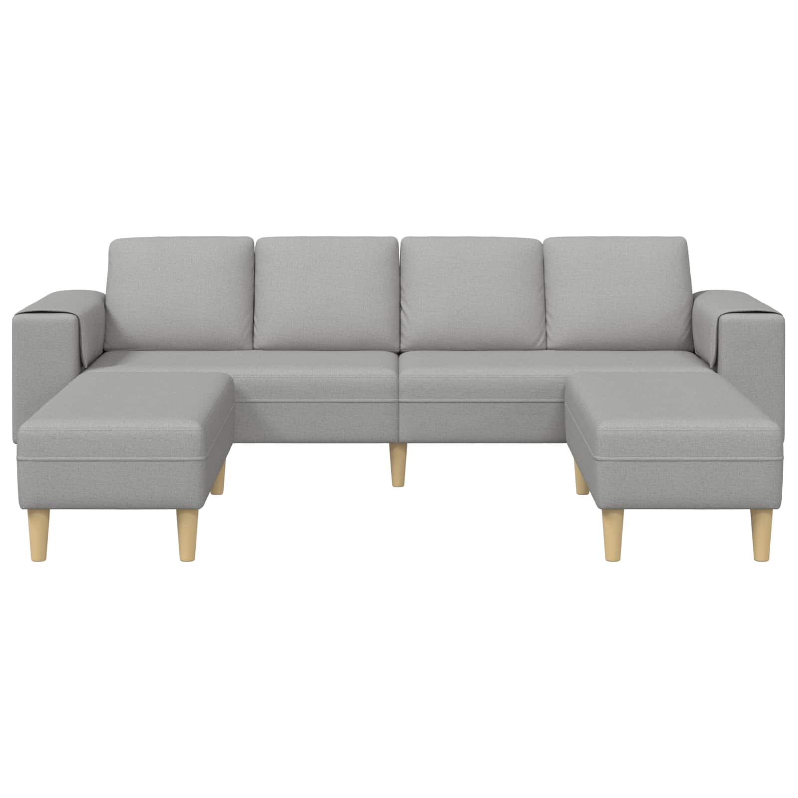 Καναπές σαλονιού 3 pcs Σκίουρος Γκρί 250 x 188 x 76 εκ.