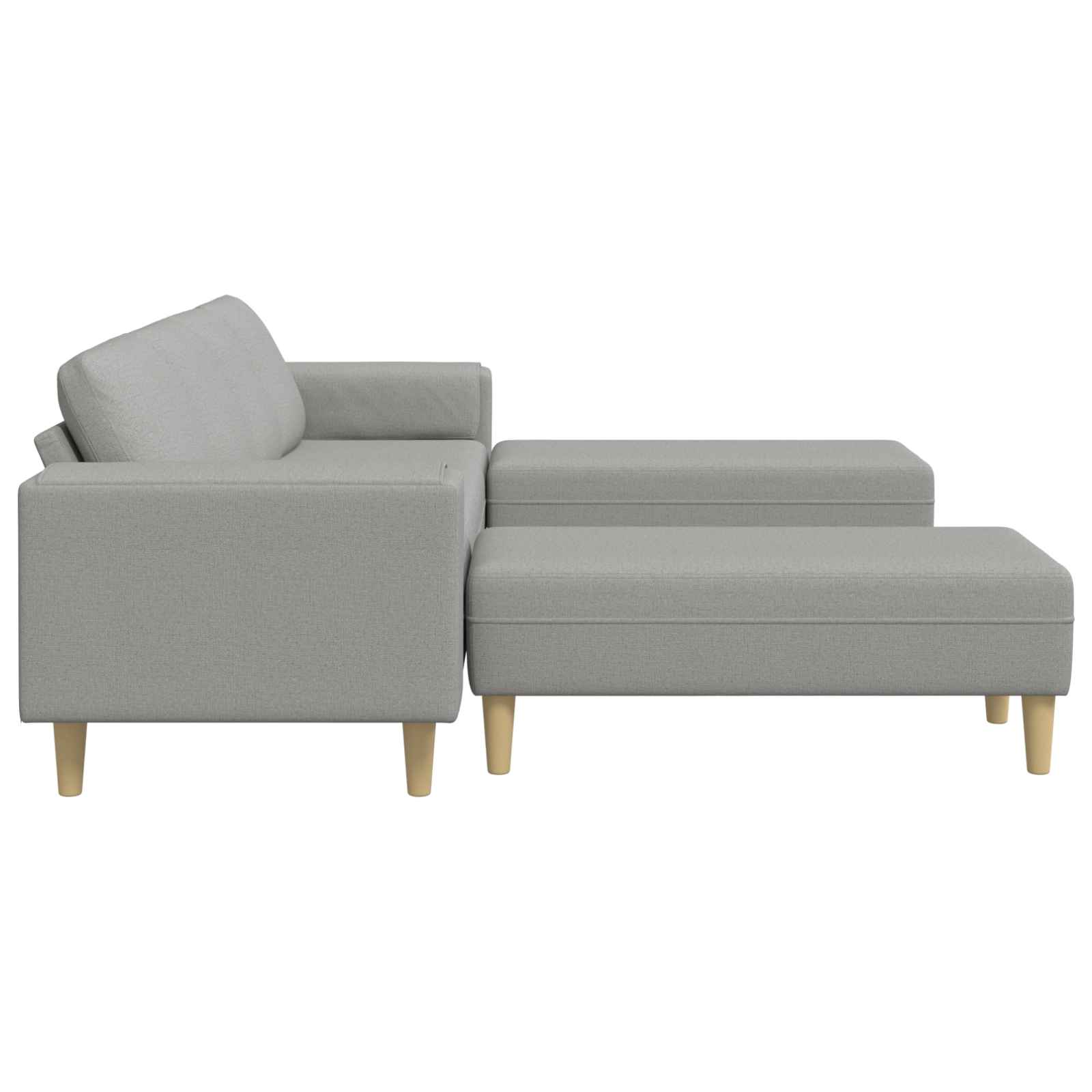 Καναπές σαλονιού 3 pcs Σκίουρος Γκρί 250 x 188 x 76 εκ.