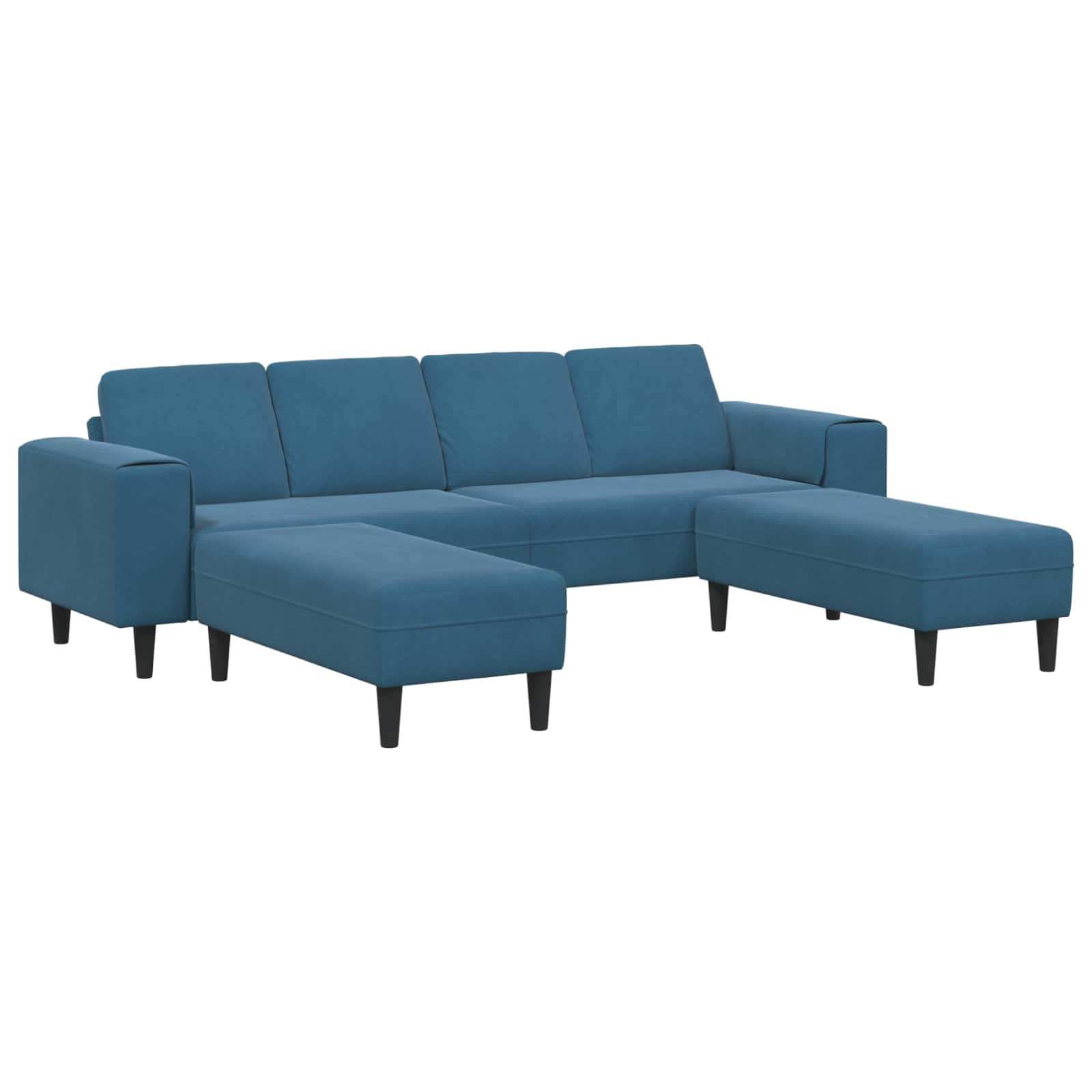 Καναπές σαλονιού 3 pcs Μπλε 250 x 188 x 76 εκ.