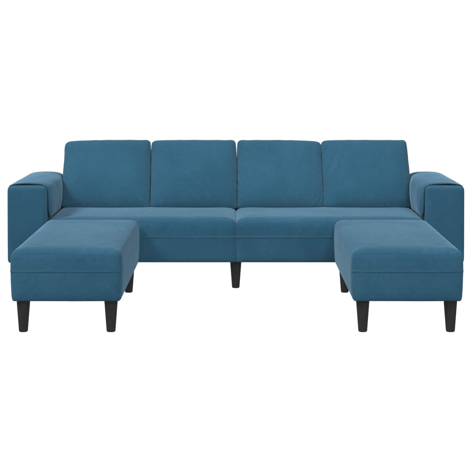 Καναπές σαλονιού 3 pcs Μπλε 250 x 188 x 76 εκ.