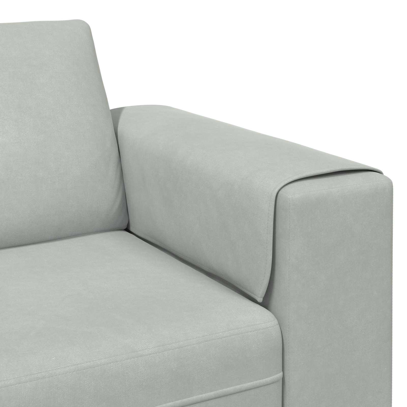 Καναπές σαλονιού 3 pcs Ανοιχτό γκρι 250 x 188 x 76 εκ.