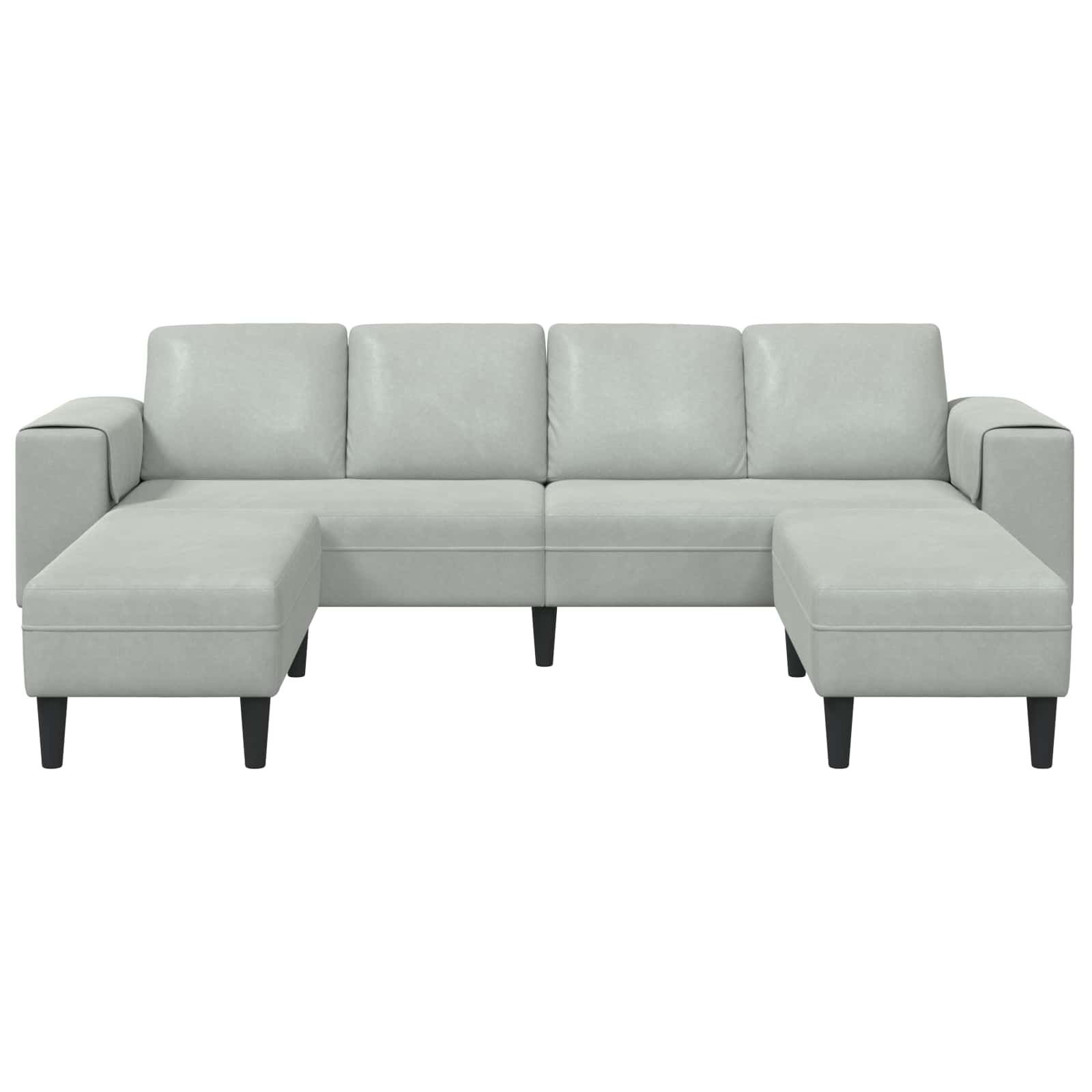 Καναπές σαλονιού 3 pcs Ανοιχτό γκρι 250 x 188 x 76 εκ.