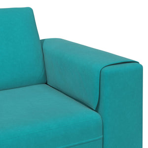 Καναπές σαλονιού 3 pcs Τιρκουάζ 250 x 188 x 76 εκ. - Pakobazaar