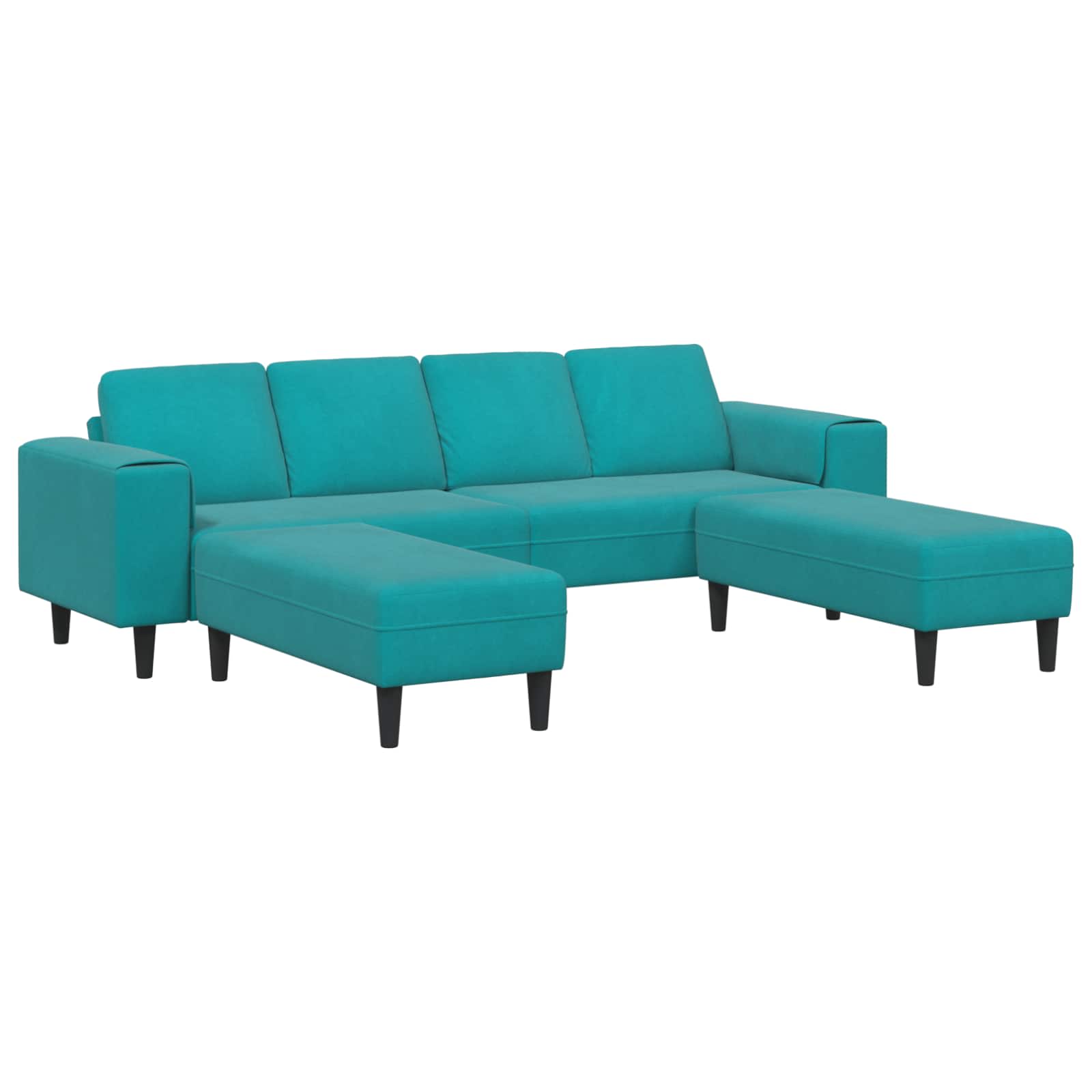 Καναπές σαλονιού 3 pcs Τιρκουάζ 250 x 188 x 76 εκ. - Pakobazaar