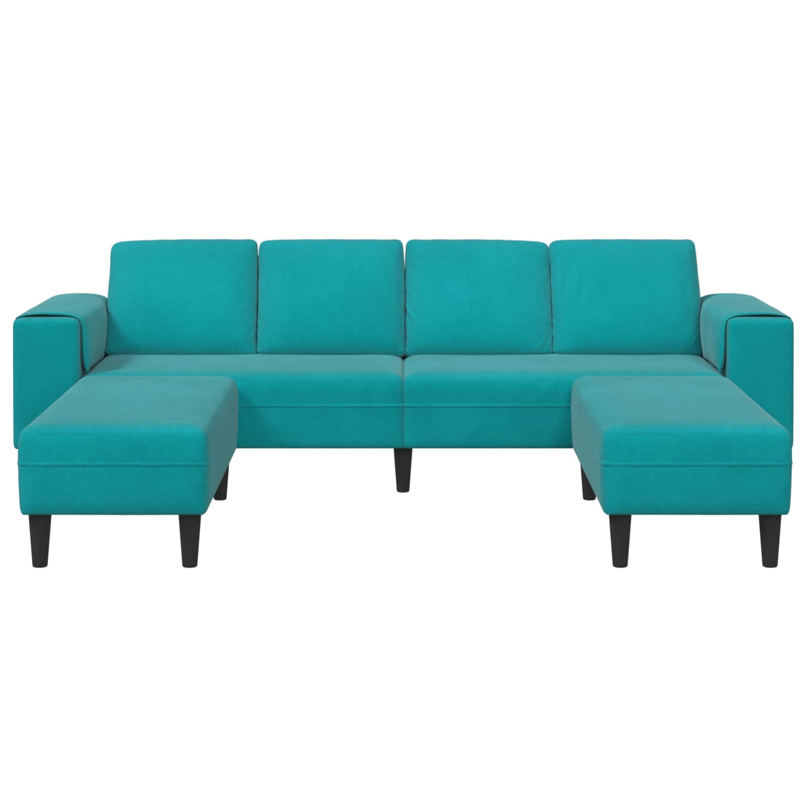 Καναπές σαλονιού 3 pcs Τιρκουάζ 250 x 188 x 76 εκ. - Pakobazaar