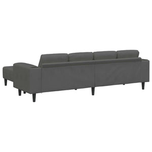Καναπές Σκούρο Γκρι 250 x 188 x 76 εκ. Υφασμάτινο Κορντουρά
