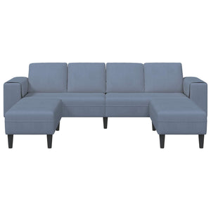 Καναπές Μπλε 250 x 188 x 76 εκ. Υφασμάτινο Κορντουρά
