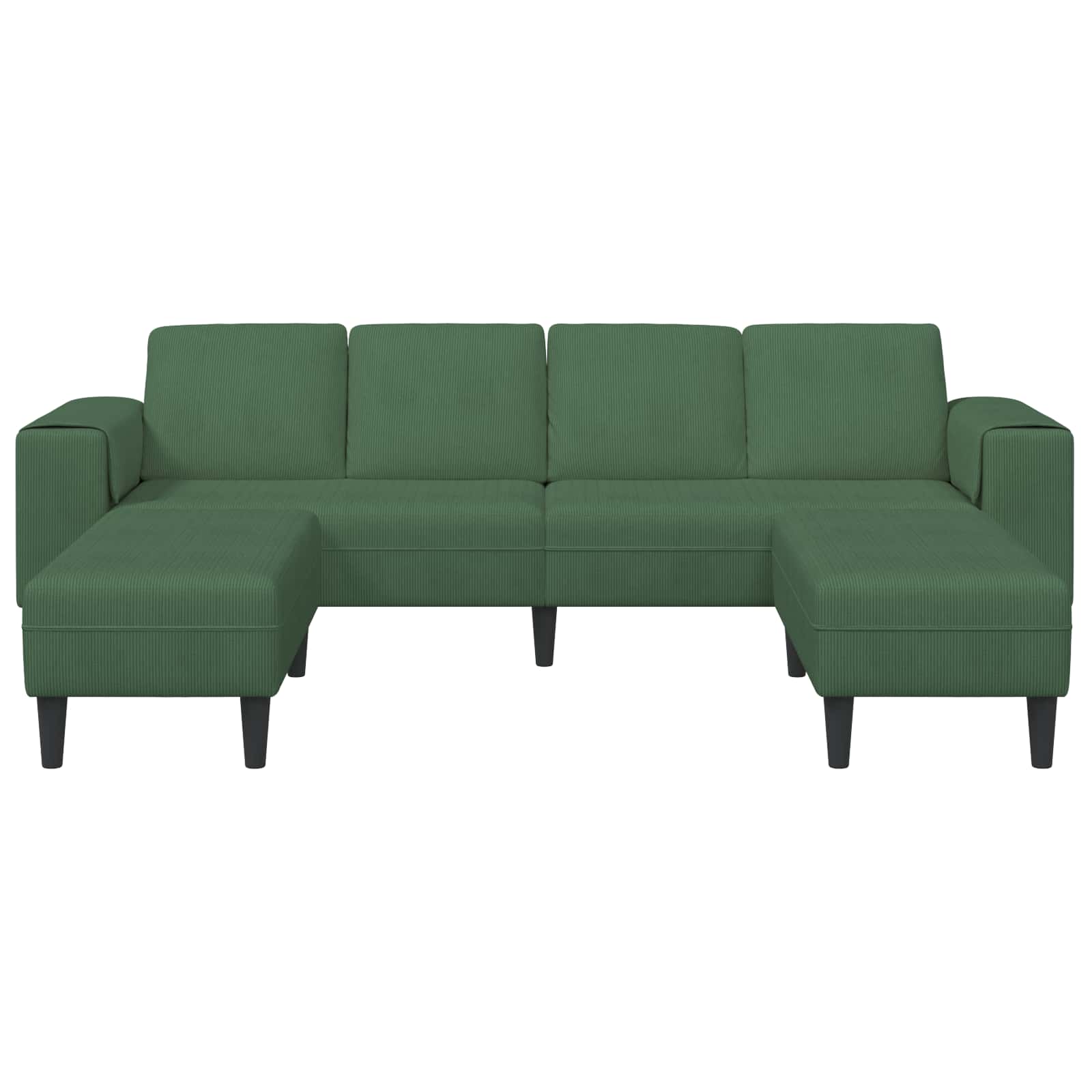 Καναπές Σκούρο Πράσινο 250 x 188 x 76 εκ. Υφασμάτινο Κορντουρά - Pakobazaar
