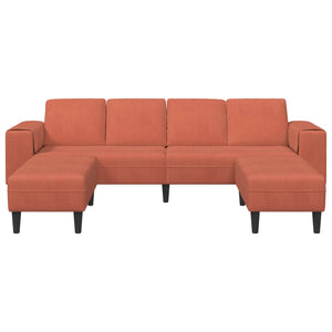 Καναπές Κόκκινο Πορτοκαλί 250 x 188 x 76 εκ.