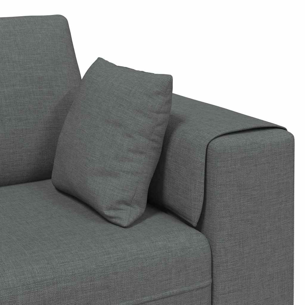 Καναπές με μαξιλάρι Σκούρο Γκρι 250 x 77 x 76 εκ. ύφασμα - Pakobazaar