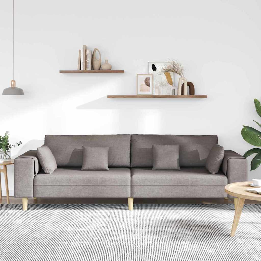 Καναπές με μαξιλάρι Taupe 250 x 77 x 76 εκ. ύφασμα