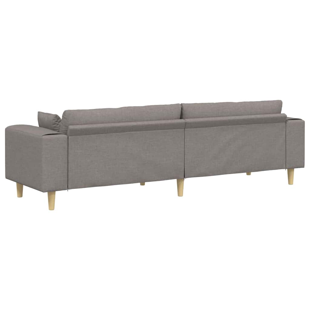 Καναπές με μαξιλάρι Taupe 250 x 77 x 76 εκ. ύφασμα