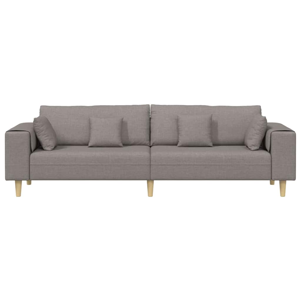Καναπές με μαξιλάρι Taupe 250 x 77 x 76 εκ. ύφασμα